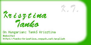 krisztina tanko business card