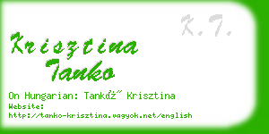 krisztina tanko business card